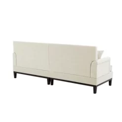 81.8" Upholstered Country Loveseat Sofa With Wooden Legs And Two Throw Pillows-ModernLuxe -Furniture Specialty Store GUEST a7a10f45 4ea4 4471 8297 f8fd535a70db