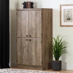 Morgan 4 Door Storage Cabinet Oak - South Shore