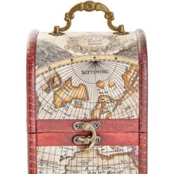 Okuna Outpost Single Wooden Wine Box Bottle Holder World Map Treasure Chest Gift Box Storage Bar Accessory -Furniture Specialty Store GUEST a857b7d9 8400 47d9 ae5a 7c8d6602cc44