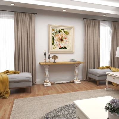 Vintage Wood Console Table White - Olivia & May 11 Vintage Wood Console Table White - Olivia & May - Image 9