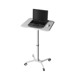 Sit To Stand Mobile Laptop Computer Stand With Height Adjustable White - Techni Mobili -Furniture Specialty Store GUEST aa073563 c1c2 48fc a364 ec9af57b1849