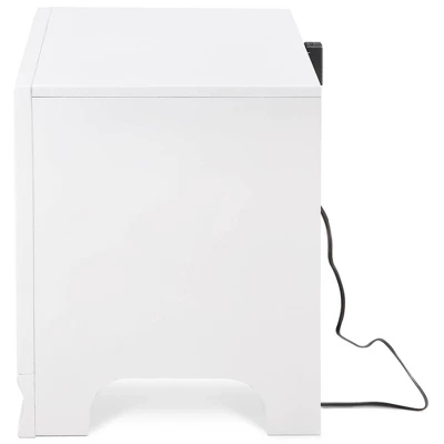 Edmond 1 Drawer Nightstand With USB White - ClickDecor 8 Edmond 1 Drawer Nightstand With USB White - ClickDecor - Image 6