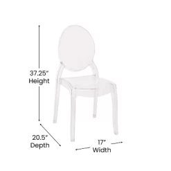 Emma And Oliver Set Of 4 Multifunctional Transparent Polycarbonate Resin Stacking Accent Chair With Extra Wide Seat For Vanity, Dining Room, Bedroom & Outdoor Events 17 Emma And Oliver Set Of 4 Multifunctional Transparent Polycarbonate Resin Stacking Accent Chair With Extra Wide Seat For Vanity, Dining Room, Bedroom & Outdoor Events -Furniture Specialty Store GUEST aa37f767 4191 4765 a86c 30089e9c7f72