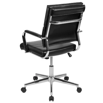 Emma And Oliver Mid-Back LeatherSoft Contemporary Panel Executive Swivel Office Chair 12 Emma And Oliver Mid-Back LeatherSoft Contemporary Panel Executive Swivel Office Chair - Image 10