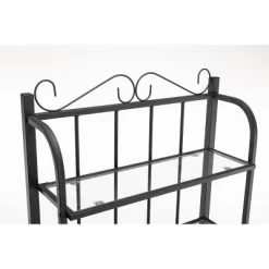 Praha Bakers Rack Black - Boraam -Furniture Specialty Store GUEST aad5a272 2bc9 4b27 b96c 606c49fc4bcb