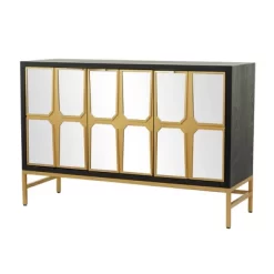 Glam Mirrored Wood Cabinet - Olivia & May -Furniture Specialty Store GUEST aae65d12 cb7d 40ba 8d6e 56dc33719dd5