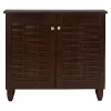 Winda Modern And Contemporary 2-Door Wooden Entryway Shoes Storage Cabinet - Dark Brown - Baxton Studio -Furniture Specialty Store GUEST ab0fe6f1 0d7d 4cd6 9c16 cf6835f46d5a