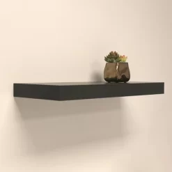 36" Floating Shelf Wall Mounted Hidden Brackets Espresso - Inplace
