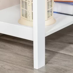 HOMCOM Buffet Sideboard Storage Cabinet With Slat Double Doors, Enclosed Adjustable Shelf And Open Bottom Shelf, White -Furniture Specialty Store GUEST accfbd42 3676 45af 88aa e08fb1cbdc5f