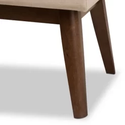 Elia Mid Century Modern Walnut Wood Fabric Button Tufted Bench - Baxton Studio -Furniture Specialty Store GUEST ad2a74b7 e816 4be1 b67e 271dc5100328