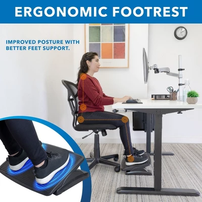 Mount-It! Ergonomic Footrest For Office Or Home | Under Desk Tilting Footrest | Adjustable Desk Foot Rest With Massaging Surface And 3 Tilt Positions 4 Mount-It! Ergonomic Footrest For Office Or Home | Under Desk Tilting Footrest | Adjustable Desk Foot Rest With Massaging Surface And 3 Tilt Positions - Image 2