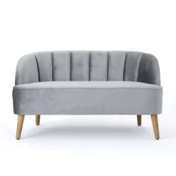 Amaia Modern New Velvet Settee - Christopher Knight Home -Furniture Specialty Store GUEST ada91457 9a9c 4c79 9997 0354f5890428