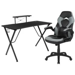 Emma And Oliver Gaming Desk & Chair Set With Cup Holder, Headphone Hook, And Monitor Stand -Furniture Specialty Store GUEST ae2e9b8b 9a7b 483b bd71 c390b00712b7