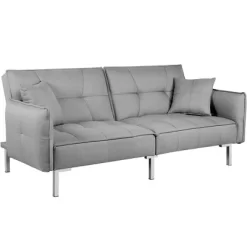 Yaheetech Fabric Futon Sofa Bed With Armrest Adjustable Backrest For Living Room 23 Yaheetech Fabric Futon Sofa Bed With Armrest Adjustable Backrest For Living Room -Furniture Specialty Store GUEST af6ef433 da34 4304 beea e246666e8622