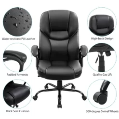 Yaheetech Faux Leather Executive Office Chair With Ergonomic High Back -Furniture Specialty Store GUEST af99bbb4 1e3c 42a5 8d8e de8bfbcbe06b