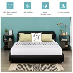 Costway 2 PCS Nightstand Set Modern Side End Table Storage Shelf Grey -Furniture Specialty Store GUEST aff2ef68 afb7 4230 bd3e acb74a3107e8