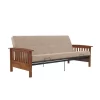 Full Brixen Wood Arm Metal Futon Frame With 6" Mattress - Room & Joy -Furniture Specialty Store GUEST b0c942d4 66a0 4abe 8de6 1c97e83a0f18