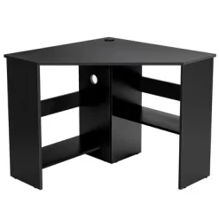 Costway Corner Computer Desk Triangle Writing Workstation W/ Storage Shelf WhiteBlack 22 Costway Corner Computer Desk Triangle Writing Workstation W/ Storage Shelf WhiteBlack -Furniture Specialty Store GUEST b0eef7ca d32c 48ab aa48 5c6543008e05