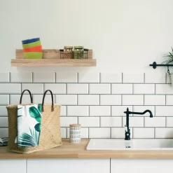 24" X 5" Decorative Shelf Wall Mounted With Front Edge White Oak - Inplace -Furniture Specialty Store GUEST b109a0dd 78e1 4c66 9109 08e89cfd198f