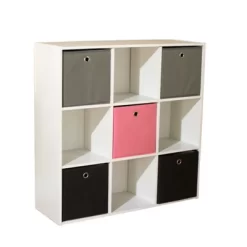 7.5" Utility Bookcase With 5 Fabric Bins - Buylateral -Furniture Specialty Store GUEST b14b0c6c 6822 4ef4 ae03 e4714c4559fb