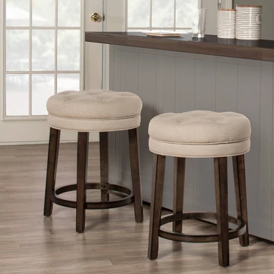 Krauss Backless Counter Height Barstool - Linen - Hillsdale Furniture 7 Krauss Backless Counter Height Barstool - Linen - Hillsdale Furniture - Image 5