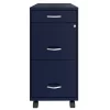 Space Solutions 18 Inch Wide Metal Mobile Organizer File Cabinet For Office Supplies & Hanging File Folders With Pencil Drawer & 3 File Drawers, Navy -Furniture Specialty Store GUEST b1c67af9 43e0 40bd 987d ec98ed4922ef