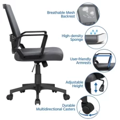 Yaheetech Adjustable Mid-Back Office Chair Computer Chair With Wheels 15 Yaheetech Adjustable Mid-Back Office Chair Computer Chair With Wheels -Furniture Specialty Store GUEST b1f69a16 4ad7 4fc8 a9f2 f0edb626ae92