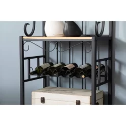Praha Bakers Rack Black - Boraam -Furniture Specialty Store GUEST b21b32e6 de8e 4bb8 8261 297784463384