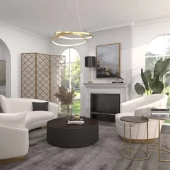 Modern Metal Filigree Room Divider Screen Gold - Olivia & May -Furniture Specialty Store GUEST b3f1cfc8 94c1 428e a8b0 62fe8ed162fa