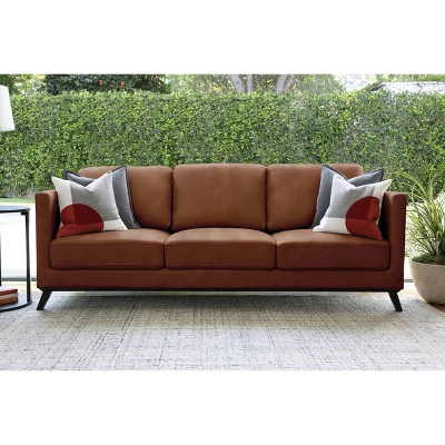 Woodstock Mid-Century Top Grain Leather Sofa - Abbyson Living 5 Woodstock Mid-Century Top Grain Leather Sofa - Abbyson Living - Image 3