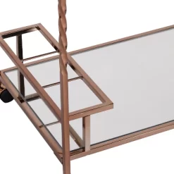 Iverson Metal Mirrored Bar Cart - Aiden Lane -Furniture Specialty Store GUEST b41f36fd d94e 4eed 90f2 dffe8435775b