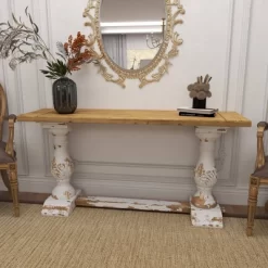 Vintage Wood Console Table White - Olivia & May 17 Vintage Wood Console Table White - Olivia & May -Furniture Specialty Store GUEST b427c05c d28f 49c4 a439 fb20ecd95acb