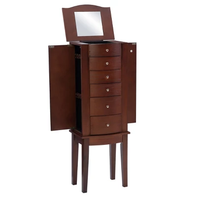 Francesca Jewelry Armoire Merlot Brown - Powell Company 4 Francesca Jewelry Armoire Merlot Brown - Powell Company - Image 2