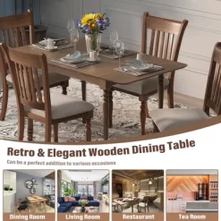 Costway Extension Dining Room Table Butter Leaf Rectangle Table W/ Hardwood Structure -Furniture Specialty Store GUEST b4c4934e dcee 412d 8e4f 5a1f18aa4858