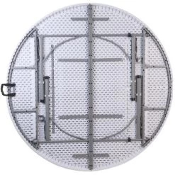 Emma And Oliver 5.89-Foot Round Bi-Fold Granite White Plastic Banquet Folding Table With Handle -Furniture Specialty Store GUEST b4f1ba8e c623 4acb 940e 891fcfa82bdf