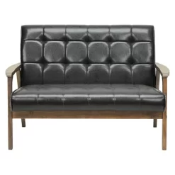 Mid-Century Masterpieces Loveseat Brown - Baxton Studio