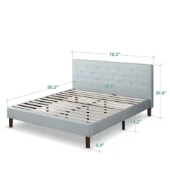 King Shalini Upholstered Platform Bed Frame Light Gray - Zinus -Furniture Specialty Store GUEST b5cebf53 79a3 4c5f ae14 e37bf5b90b69