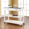 Granite Top Kitchen Prep Cart White/Black - Crosley -Furniture Specialty Store GUEST b5ff4167 e0ae 46a5 8462 88ce98866220