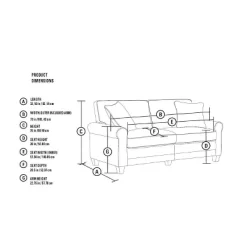 73" RTA Copenhagen Collection Sofa Rye Brown - Serta -Furniture Specialty Store GUEST b600ca72 0daa 4a03 ab92 9e0ace303b6f