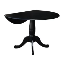 Davidson Round Dual Drop Leaf Pedestal Table Black - International Concepts -Furniture Specialty Store GUEST b692d8a5 3d9a 4d68 89b6 45d6b131c326