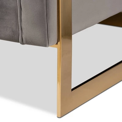 Ambra Velvet Sofa - Baxton Studio 8 Ambra Velvet Sofa - Baxton Studio - Image 6