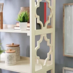 72" 5 Anthony Shelf Painted Bookshelf White - Powell Company -Furniture Specialty Store GUEST b77a38a2 5205 4423 8294 09f6a620e42a