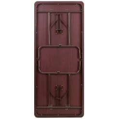 Flash Furniture 6-Foot Mahogany Melamine Laminate Folding Banquet Table -Furniture Specialty Store GUEST b7bd4e17 e120 488f 8fd5 3105b5555131