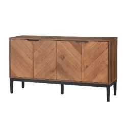 Hargapas 55" Morden 4 Door Storage Sideboard With Metal Legs | KARAT HOME