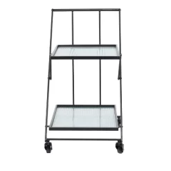 Industrial Metal Bar Cart Black - Olivia & May -Furniture Specialty Store GUEST b817a662 a60a 4b2b 80fb 5967f5e6d75e