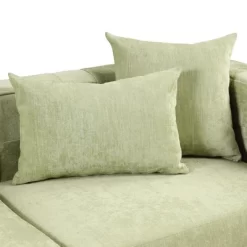 80.5" Modern Upholstered Sofa With Golden Metal Legs And 4 Pillows-ModernLuxe -Furniture Specialty Store GUEST b99afd5b 243e 44a8 9ccd 6f09edfb513a