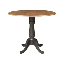 5pc 42" Round Dual Drop Leaf Counter Height Dining Table With 4 Splat Back Stools Hickory/Washed Coal - International Concepts -Furniture Specialty Store GUEST b9f87e8e 6a73 4ca1 baaa 889cbd814bb3