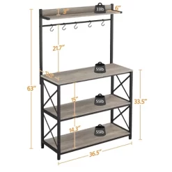 Yaheetech 4-Tier Kitchen Storage Rack With 5 S Hooks -Furniture Specialty Store GUEST ba22f636 8c89 4727 9a0b 070234e8abf6