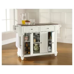 Cambridge Stainless Steel Top Kitchen Island - White - Crosley -Furniture Specialty Store GUEST ba4f76c3 a32e 43af 93da 86f41c699a17