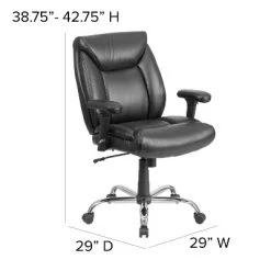 Emma And Oliver 400 Lb. Big & Tall Mid-Back Deep Tufted Ergonomic Task Office Chair & Arms -Furniture Specialty Store GUEST ba5f277c 5edb 4449 9598 ec3a2de2ebef